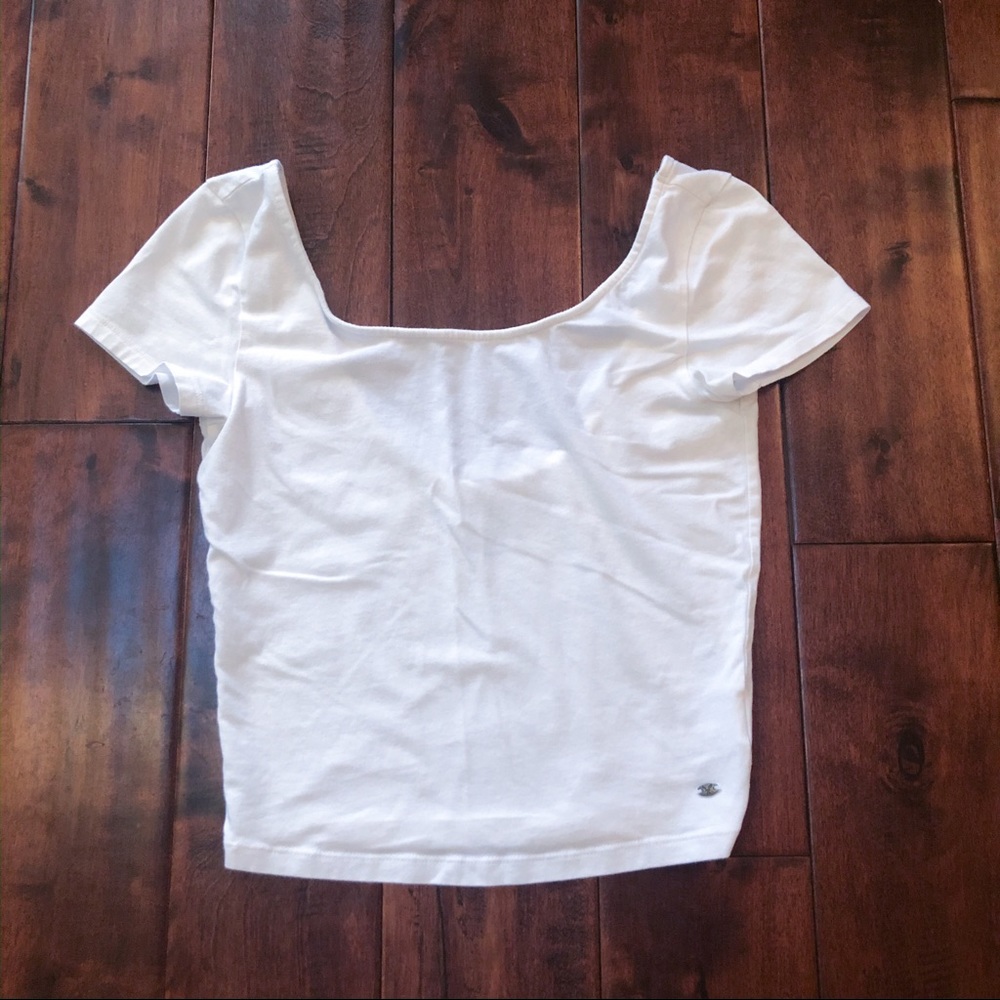 american eagle white crop top